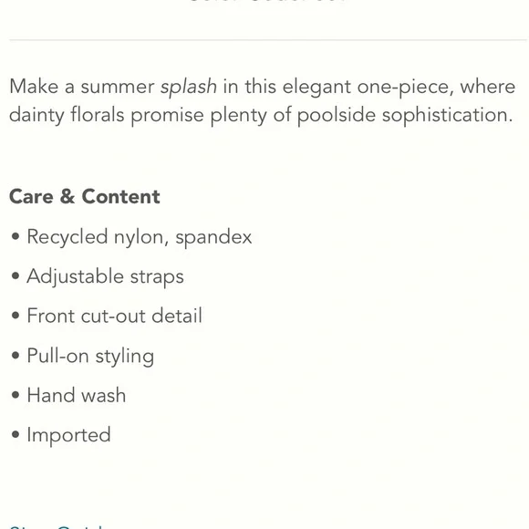 Anthropologie floral cut out one piece swimsuit - Picture 4 of 15